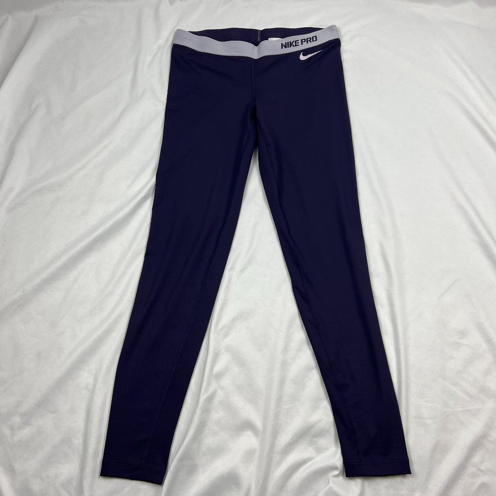 Women Size L Nike Pro Dri-Fit Purple Leggings